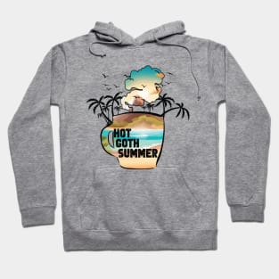 Hot Goth Summer At Beautiful Beach In The Mug Design Hoodie